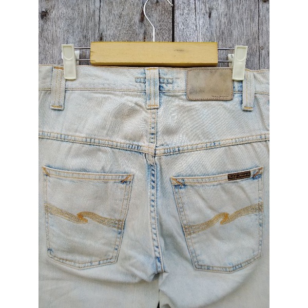 nudie jeans skinny light blue acid size fit 28 second original not selvedge