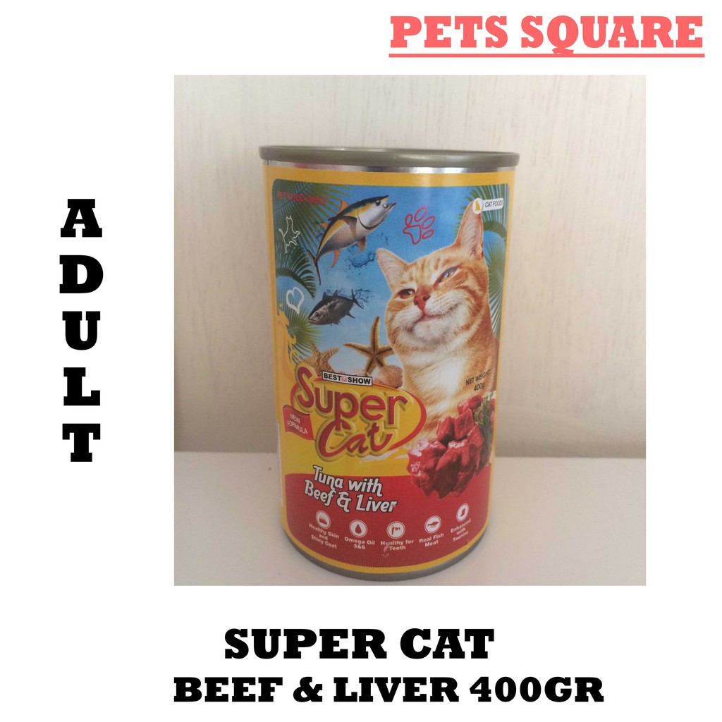 SUPER CAT TUNA WITH BEEF &amp; LIVER 400GR