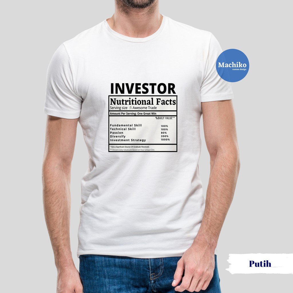 Kaos Investor Saham Investor Katun Combed 30S