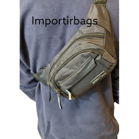 Importirbags!!! Tas Selempang Pria Anti Air Waitsbag Waterproof Import Original