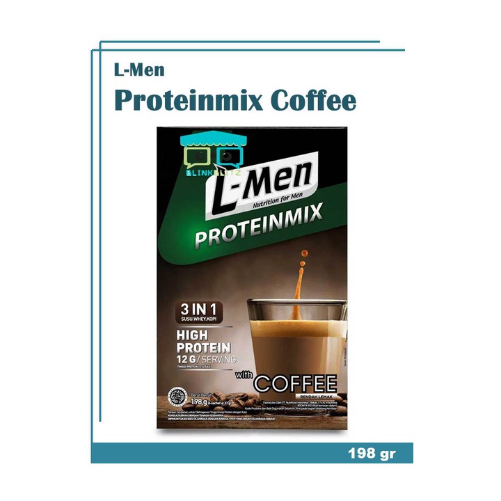 BOX L-Men Proteinmix Coffee Isi 6 Sachet 3 in 1 High Protein