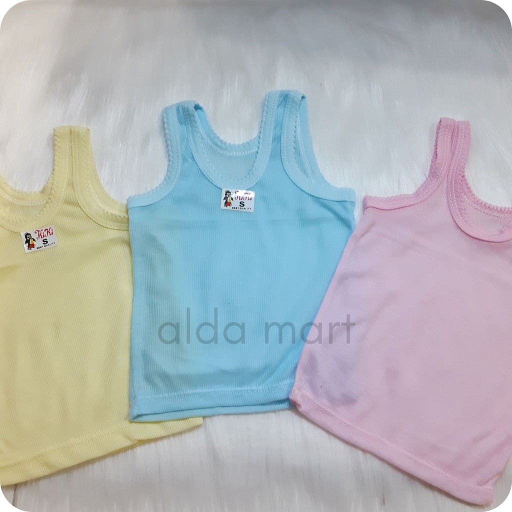 (3 Pcs) Kaos Dalam Bayi Warna Warni Kaos Singlet Kaos Kutang Kaos Bayi Baju Bayi