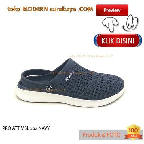 Pro Att MSL 562 Navy Sepatu Pria Sepatu sandal Karet