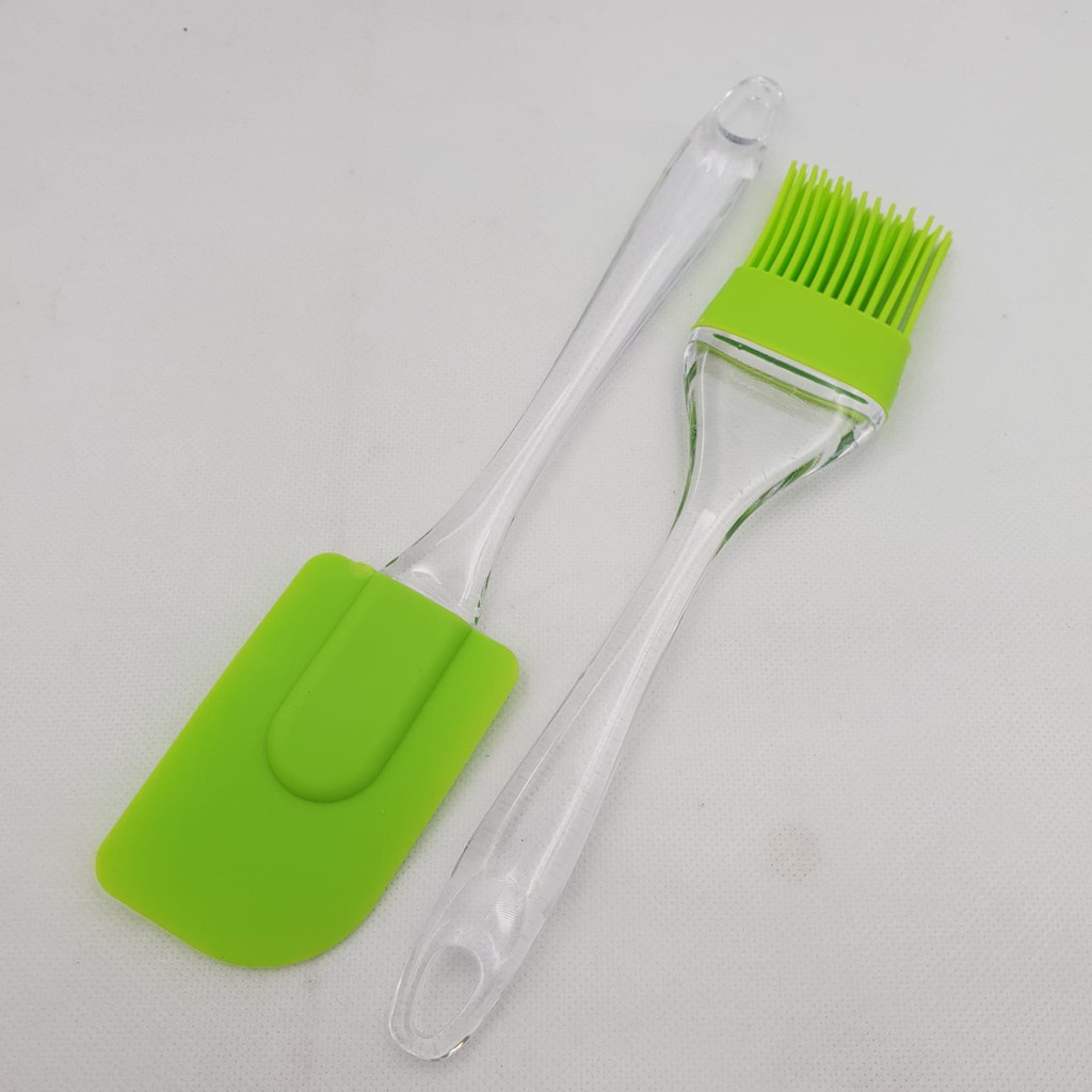 Spatula Kuas silikon 1set/ Spatula silikon tahan panas/ Spatula Kuas Silicon Kuas Mentega / Food Bru