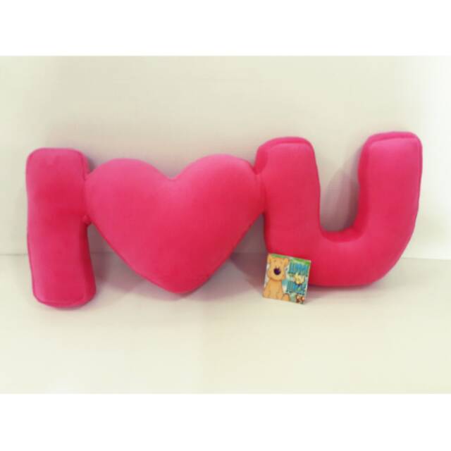 Bantal I LOVE YOU Pink Fanta