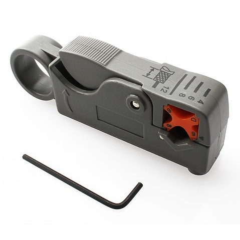 

Rotary Coaxial Cable Stripper Cutter - RG58 - Gray