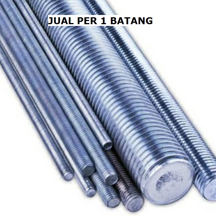 As Drat Galvanis m 30 x 100 cm Baut Putih Full Ulir Ass Long Asdrat Long Drat Diameter m 30 Panjang 