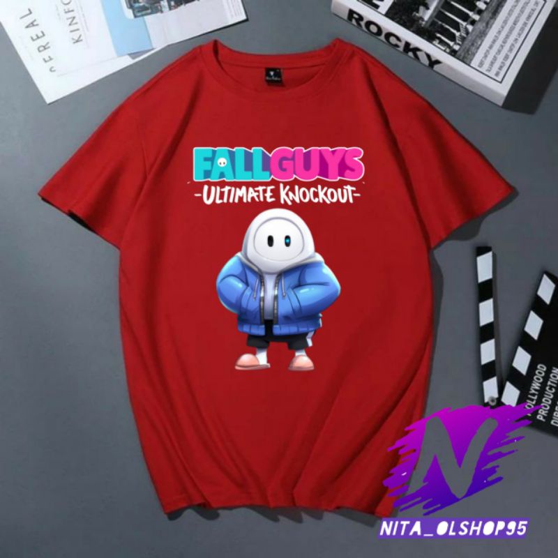 kaos anak fall guys baju karakter fall guys terbaru