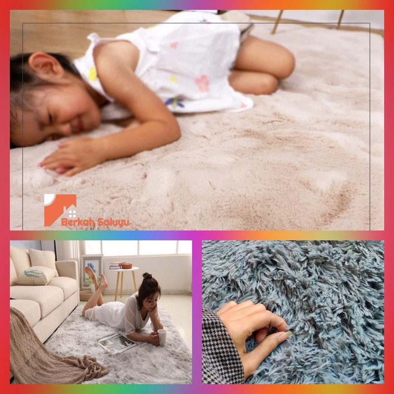 Karpet bulu rasfur ukuran 160x90X3.5CM