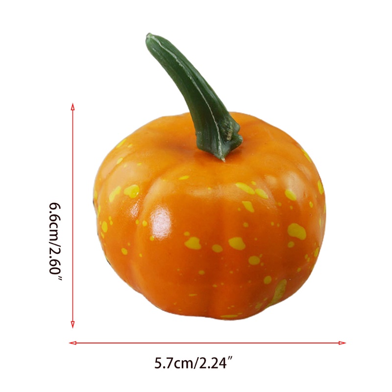 16pcs Labu Mini Buatan Untuk Halloween Thanksgiving