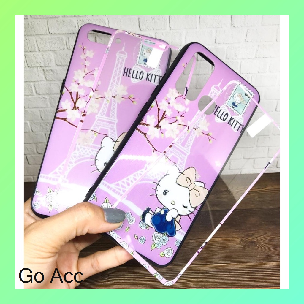 Softcase Tempered Glass karakter Oppo A31/Neo 5,A33,A53 2020,A3s,C1,A5s,A7,A12,A11k,Realme 2 Pro,U1,U2, 5/5s/5i/C3, 7i, C17, C15, Vivo Y11 Y12 Y15 Y17, Y30 ,Y30i,Y50, Xiaomi Redmi 8A,9/Prime,Note 9,Note 9 Pro HCTG 25