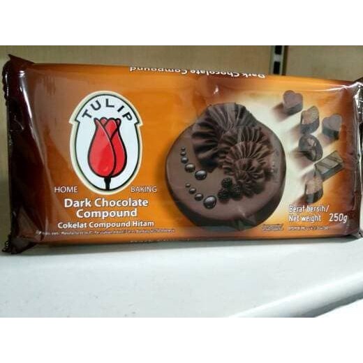 

Tulip Dark Chocolate Compound 250gr - Coklat Batang - Coklat compound