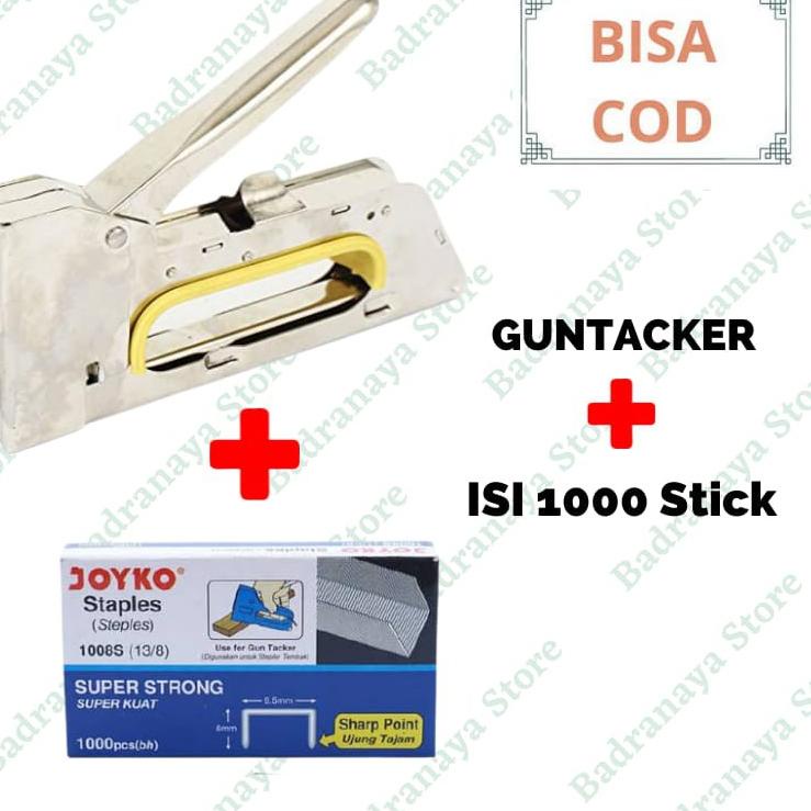 

Hot Sale Staples Tembak Dan Isinya yang cocok Steples + ISI Gun tacker Stapler ,,