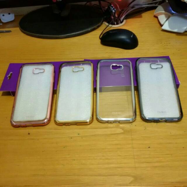 [Free Ongkir] Samsung A7 2017 TPU Shinning Chrome Case / Casing / Softcase / Bumper