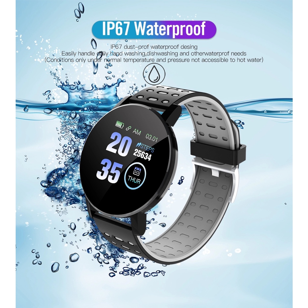 SPORT METAL SMART WATCH Heart Rate Sleep Monitor Anti Air iOs Android