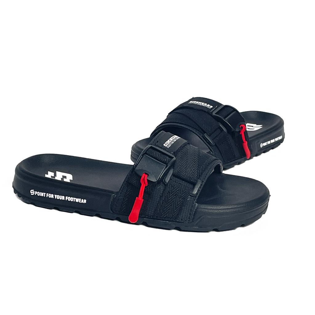 SIDSNEAKS - Sandal Slide Pria Sidslide Black