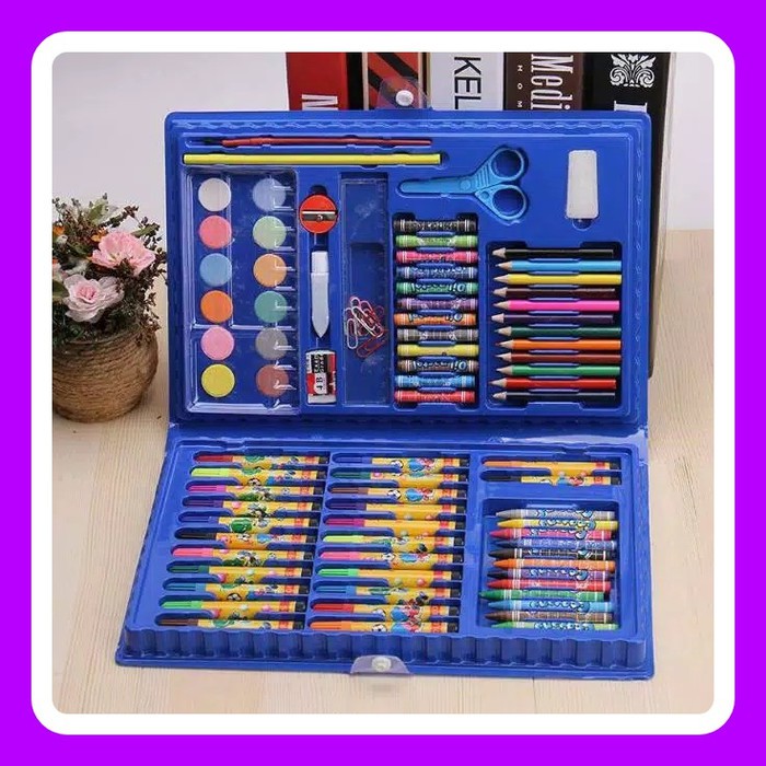 

Crayon Set Isi 86 Peralatan Cet Cat Mewarnai Colouring Set