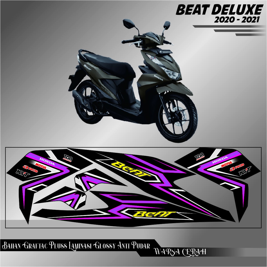 STRIPING VARIASI THAILAND STICKER THAILOOK BIKE HONDA BEAT NEW 2020 DELUXE