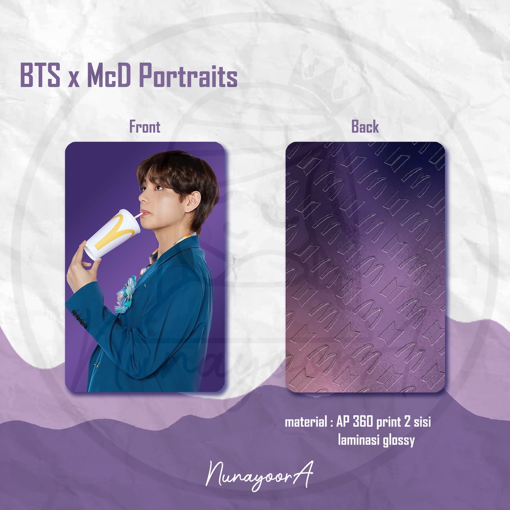 PHOTOCARD BTS MEAL (MCD PORTRAIT SERIES)