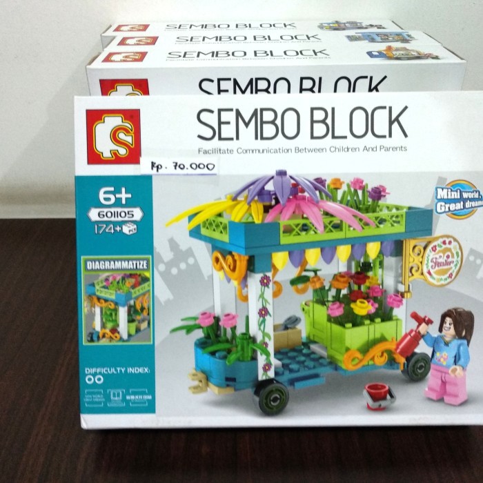 SEMBO BLOCK Original Seri FLOWER Stall - 601105