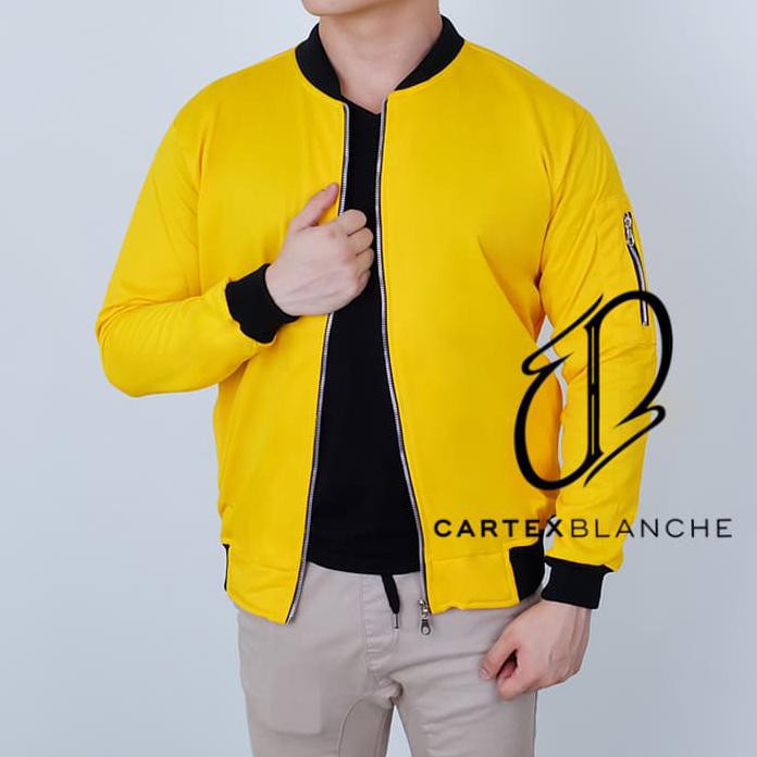 Bomber Jaket Kuning M - L