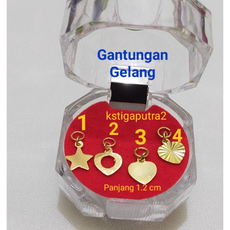 Gantungan Gelang Perak 925 Lapis Emas 24 K