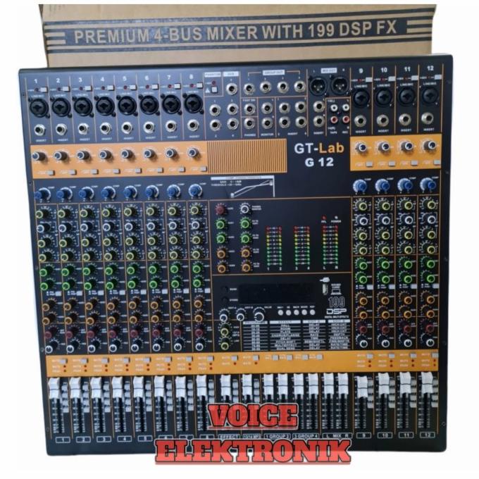 Mixer Audio GT LAB 12 G12 Mixer Professiona 12 Channel BY RDW