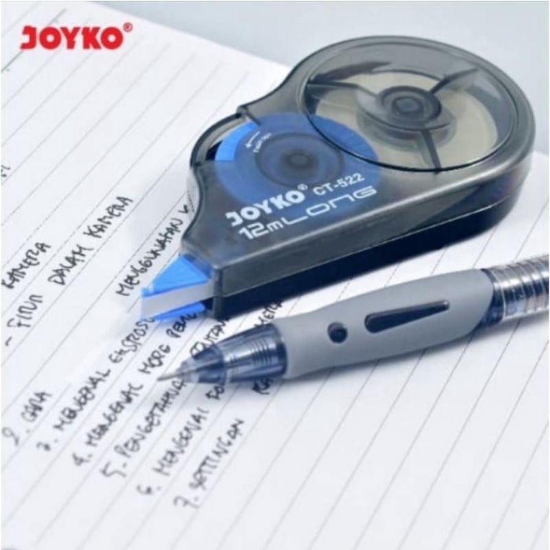 

CORRECTION TAPE CT-522 JOYKO semi jumbo , tip ex kertas, stipo kertas, penghapus kertas