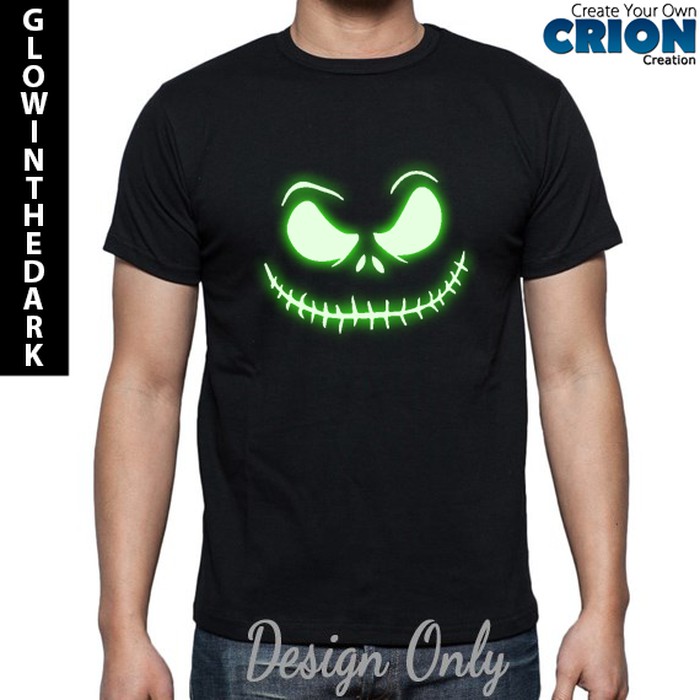 Kaos Halloween Skellington Face - Glow In The Dark Green - By Crion