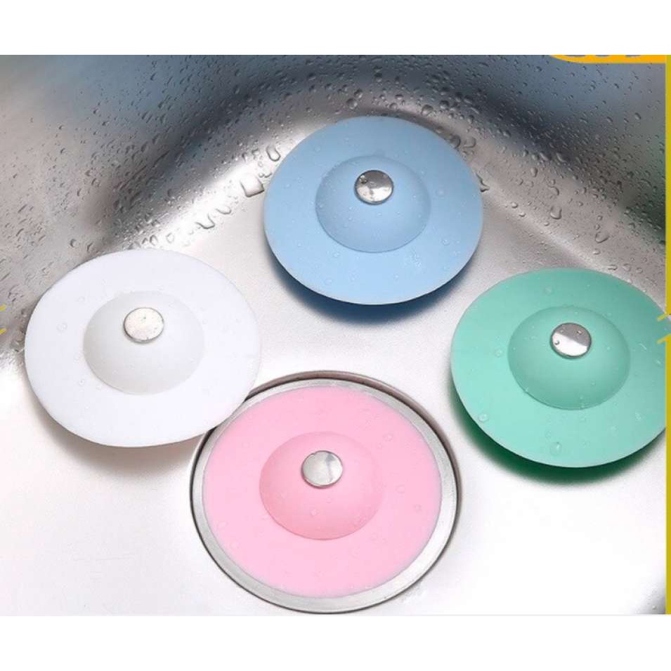 C47 Penutup Lubang Saringan Wastafel Silikon Penutup Saluran Air Kamar Mandi Dapur Bulat Sink Bathtub Silicone