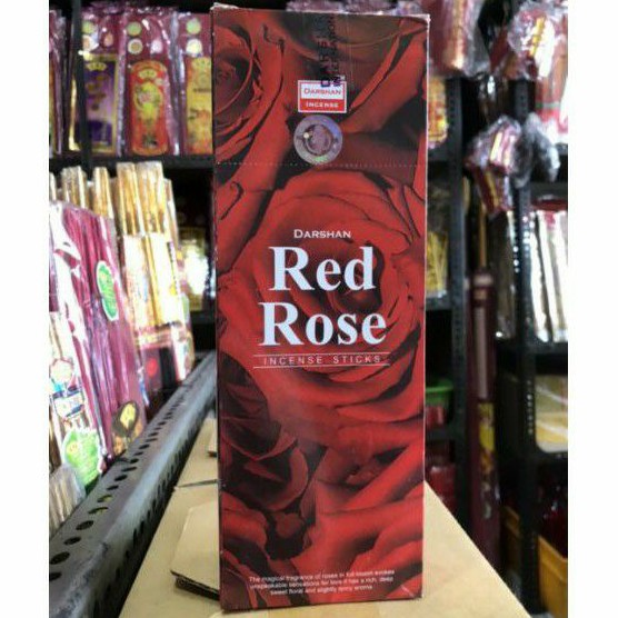 Hexa Short Red Rose Incense