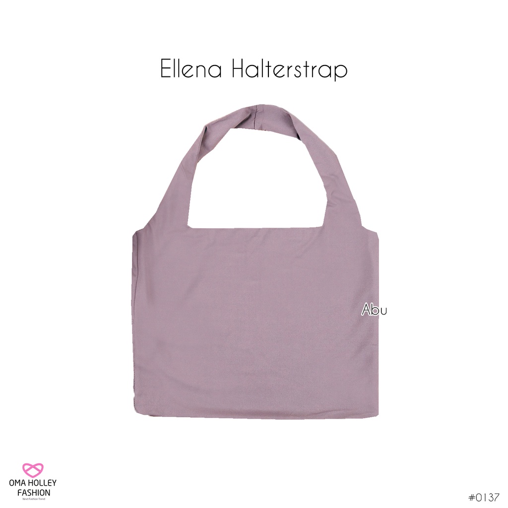 (COD) Tank top Ellena Wanita Halterstrap Elvz #0137-Abu