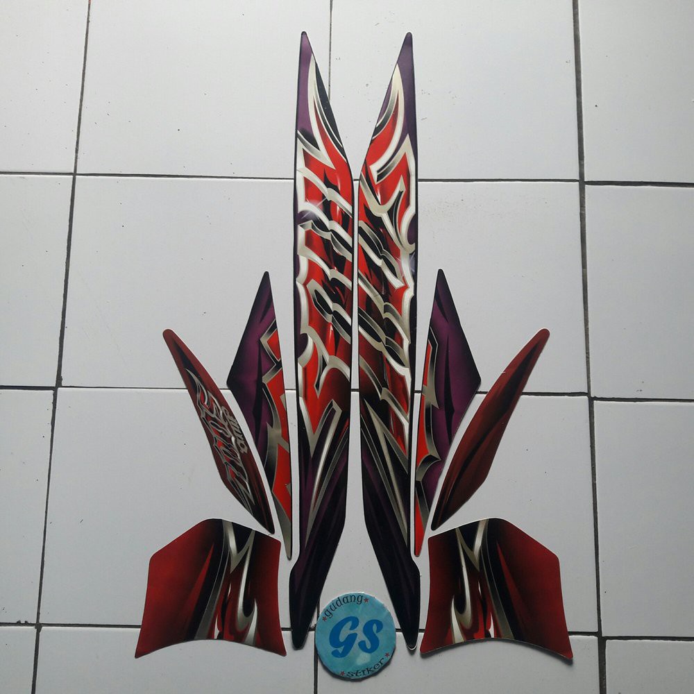 cod stiker  mio soul 2010 merah kualitas original