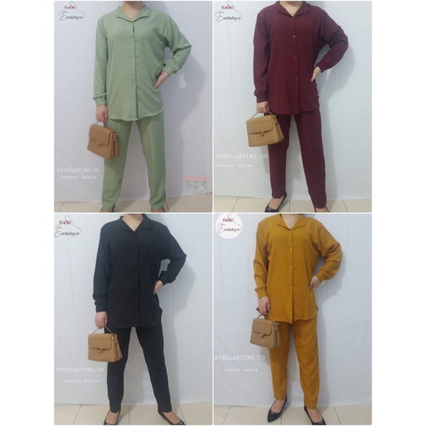 ONESET KAIRA/SETELAN WANITA/BAHAN SHAKILA IMPORT PREMIUM