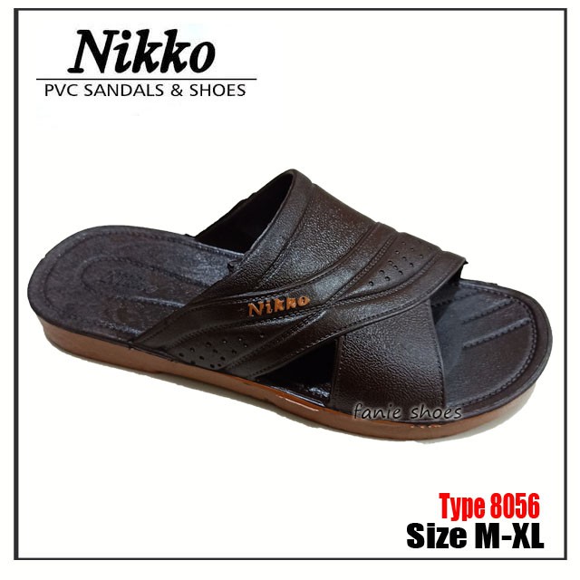 Nikko 8056 M-XL 38-43 Coklat / Sandal Selop Bapak Karet Santai Sehari-hari