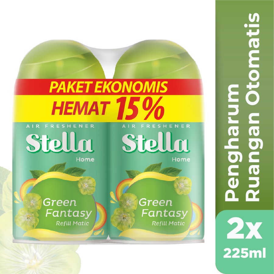 Paket Hemat Stella Matic Refill 225ml Isi 2 Pcs