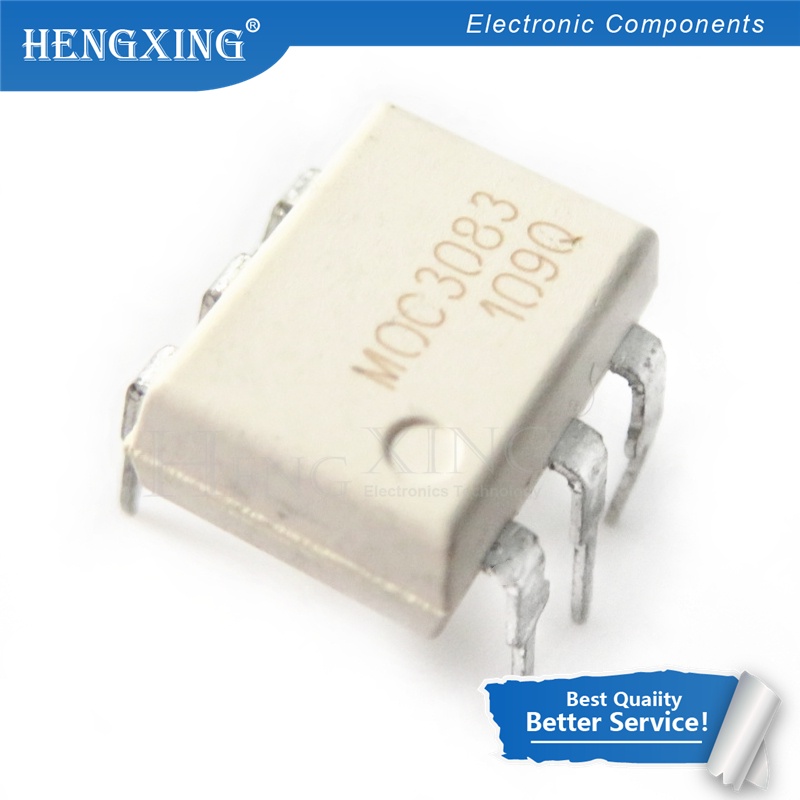 100pcs MOC3083 M0C3083 EL3083 DIP-6 Triac &amp; SCR Output Optocouplers 800VDRM IFT = 5mA 6 Pin