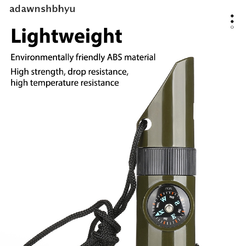 [adawnshbhyu] 7in1 Peluit Multi Fungsi Outdoor Camping Hiking Climbing Survival Peralatan