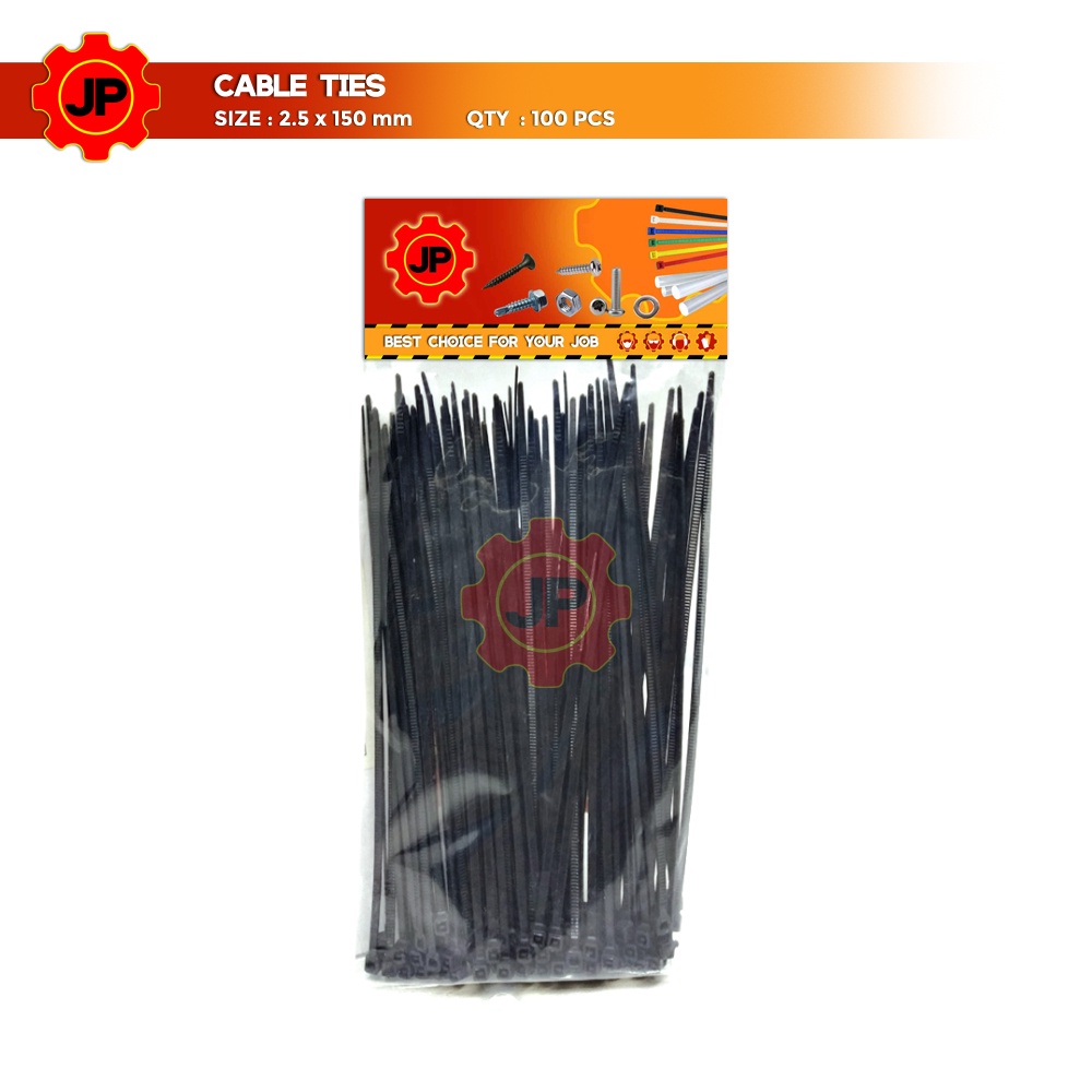 KABEL TIES 2.5 x 150 MM HITAM - PENGIKAT KABEL TIS - CABLE TIE 100 PCS