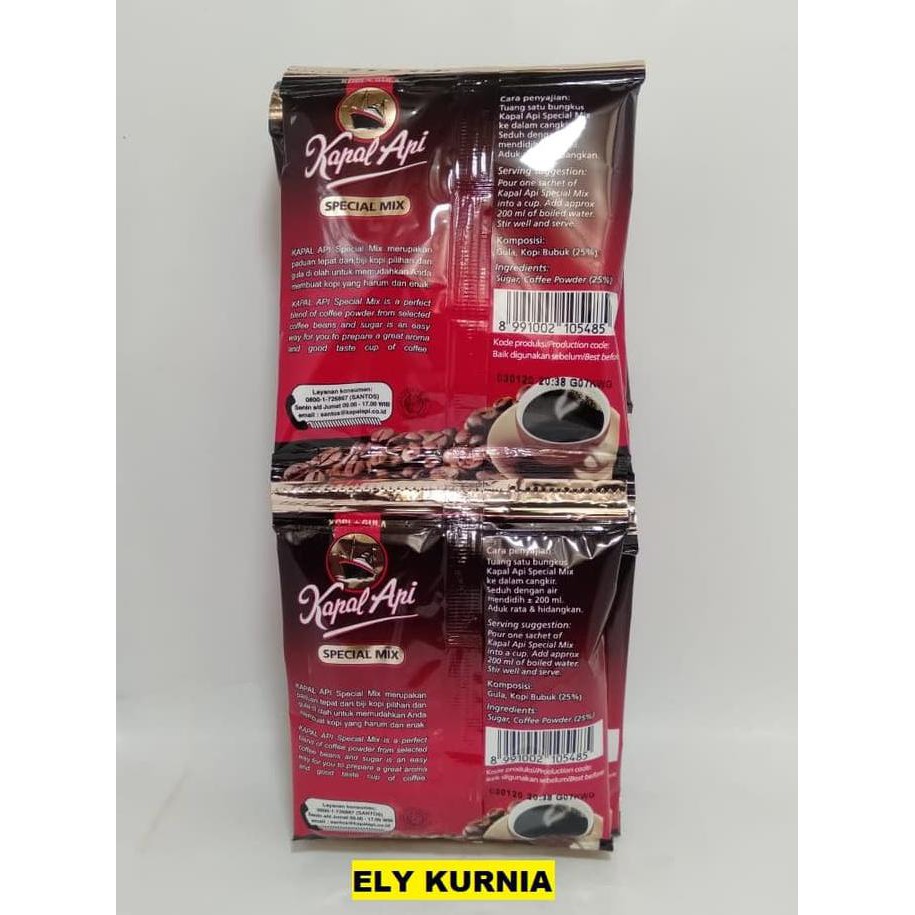 

Kopi Kapal Api Special Mix Sachet 10 pcs @ 25 gr