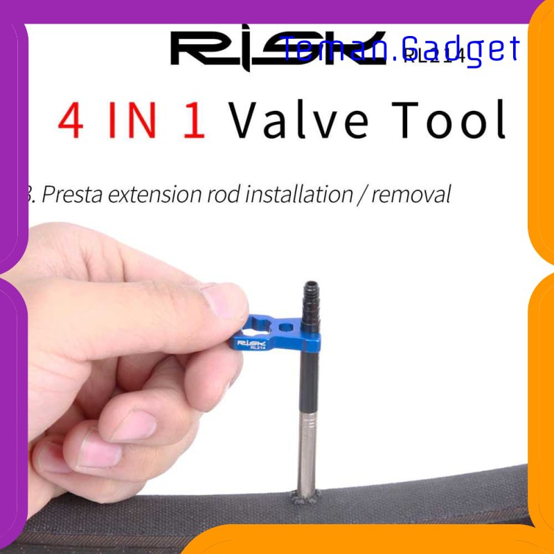 TG-IB0574 RISK Kunci Pas Sepeda 4in1 Bike Valve Wrench Schrader Presta - RL214