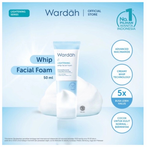 Wardah Lightening Whip Facial Foam 50 ml / Wardah Lightening Series