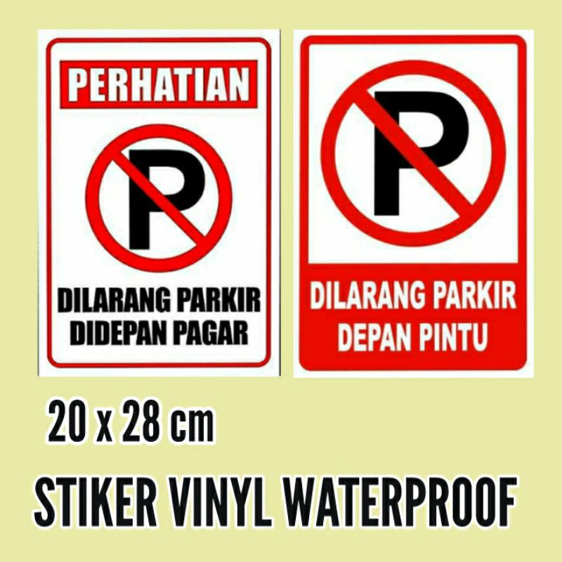 Jual Stiker Vinyl Larangan Parkir Indonesia Shopee Indonesia