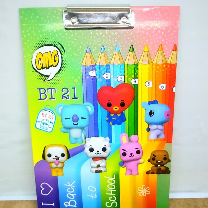 

Papan Jalan / Papan ujian Anak sekolah Motif BTS BT21 Kpop Korea