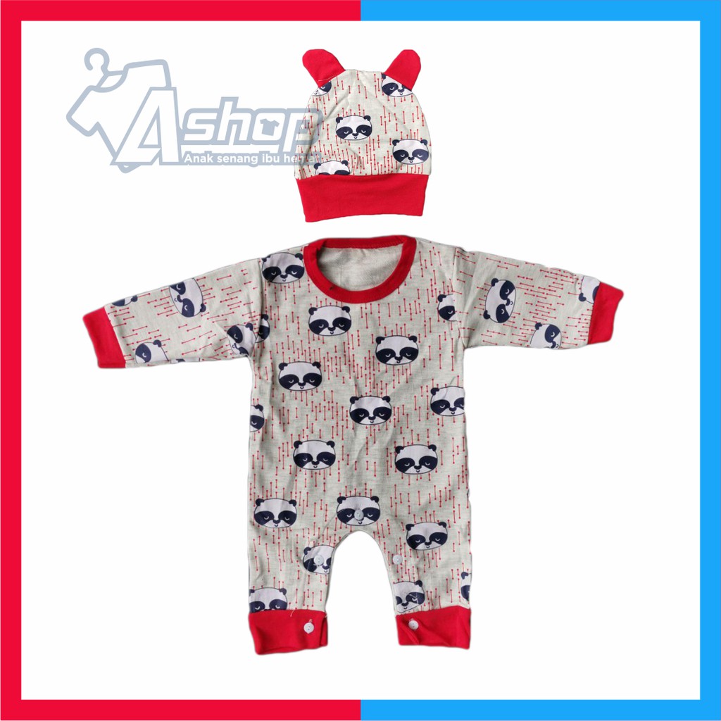 Jumper Bayi Jumpsuit Motif Rakun