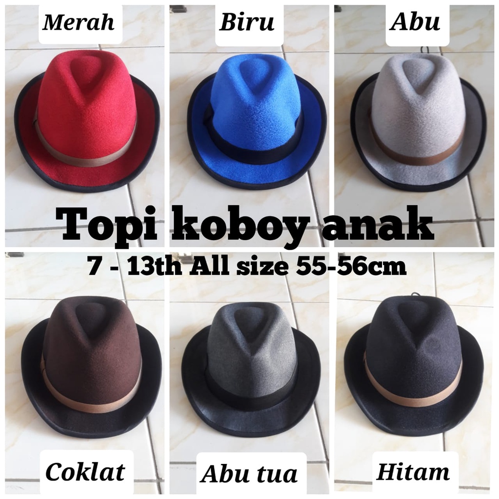 TOPI KOBOI FEDORA ANAK BISA COD GRATIS ONGKIR
