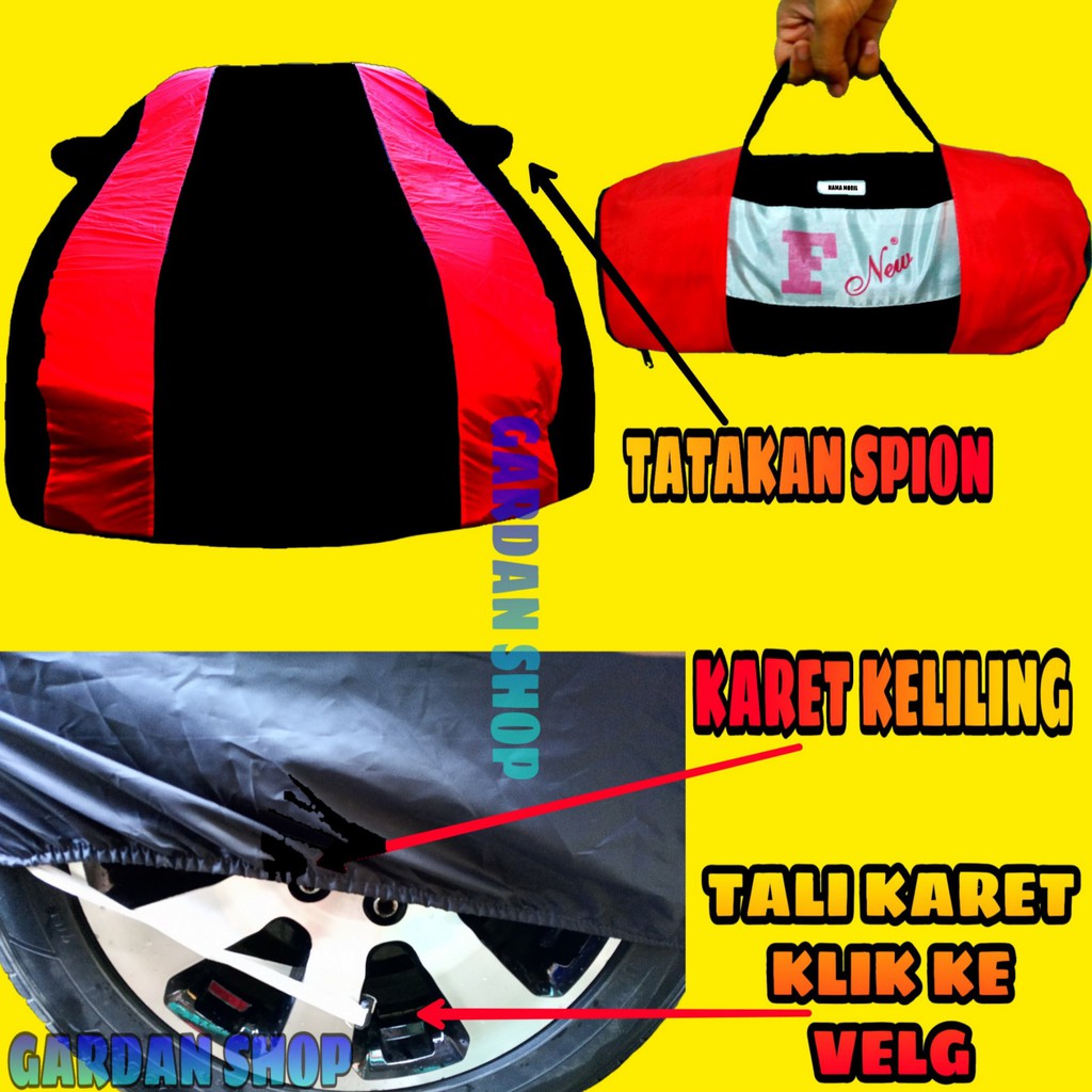 Body Cover ALL NEW BRIO Sarung MERAH Penutup Pelindung Bodi Mobil New Brio Waterproof PREMIUM