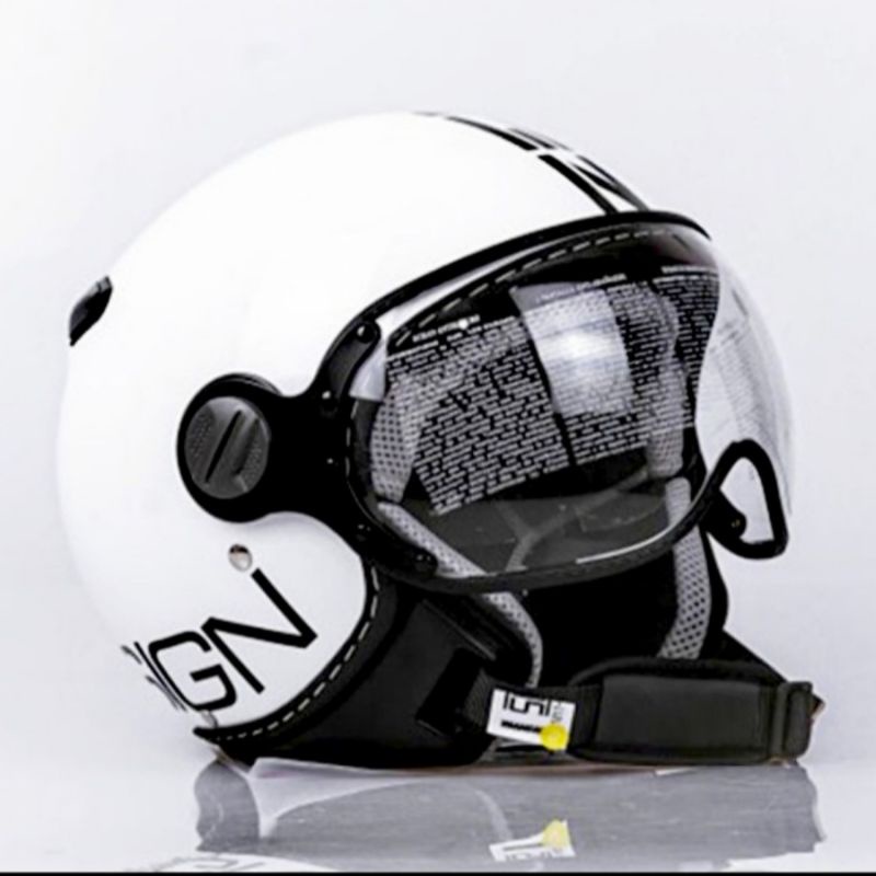 helm zeus 210 white DD11 black  hitam glossy metalik putih zs210 z210 oldskul retro pilot momo zeus 