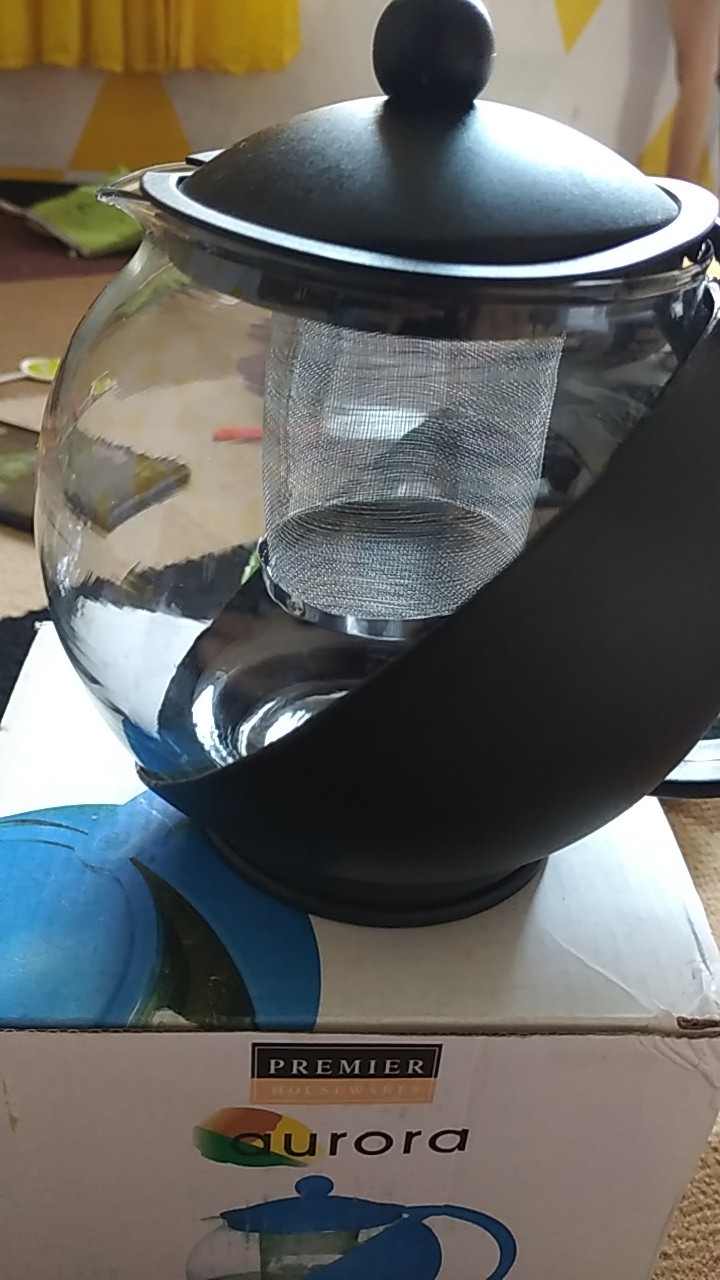 Teko Saring Teh / Teapot / Tea Coffee Pot 1250 Ml Tempat Minum Kaca Portable Set Alat Rumah Tangga