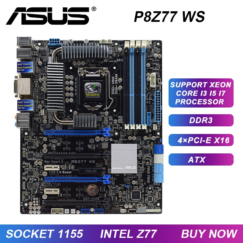 PREORDER ASUS P8Z77 WS Motherboard 1155 Motherboard DDR3 Support Xeon E3-1280 v2 Core i7 3770K Cpus 